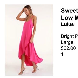 LULUS hot pink dress large